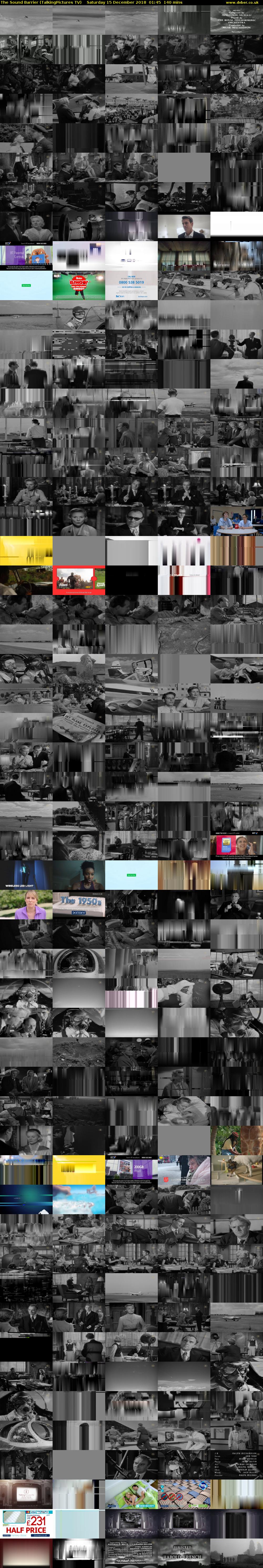 The Sound Barrier (TalkingPictures TV) Saturday 15 December 2018 01:45 - 04:05