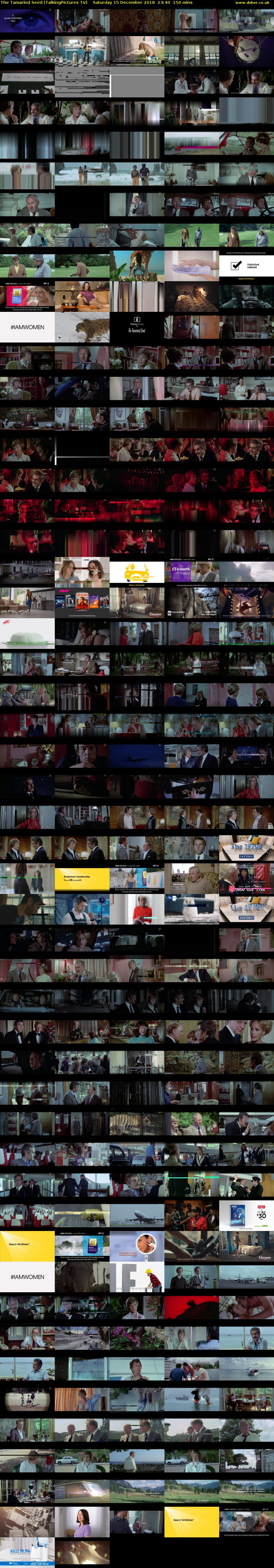 The Tamarind Seed (TalkingPictures TV) Saturday 15 December 2018 23:40 - 02:10