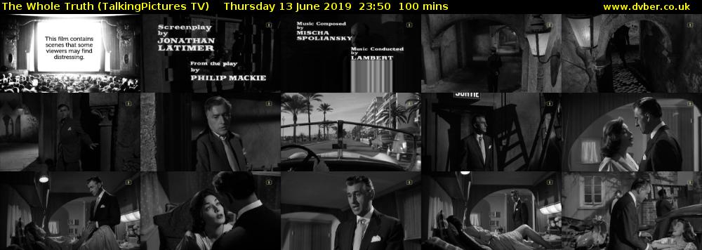 The Whole Truth (TalkingPictures TV) Thursday 13 June 2019 23:50 - 01:30