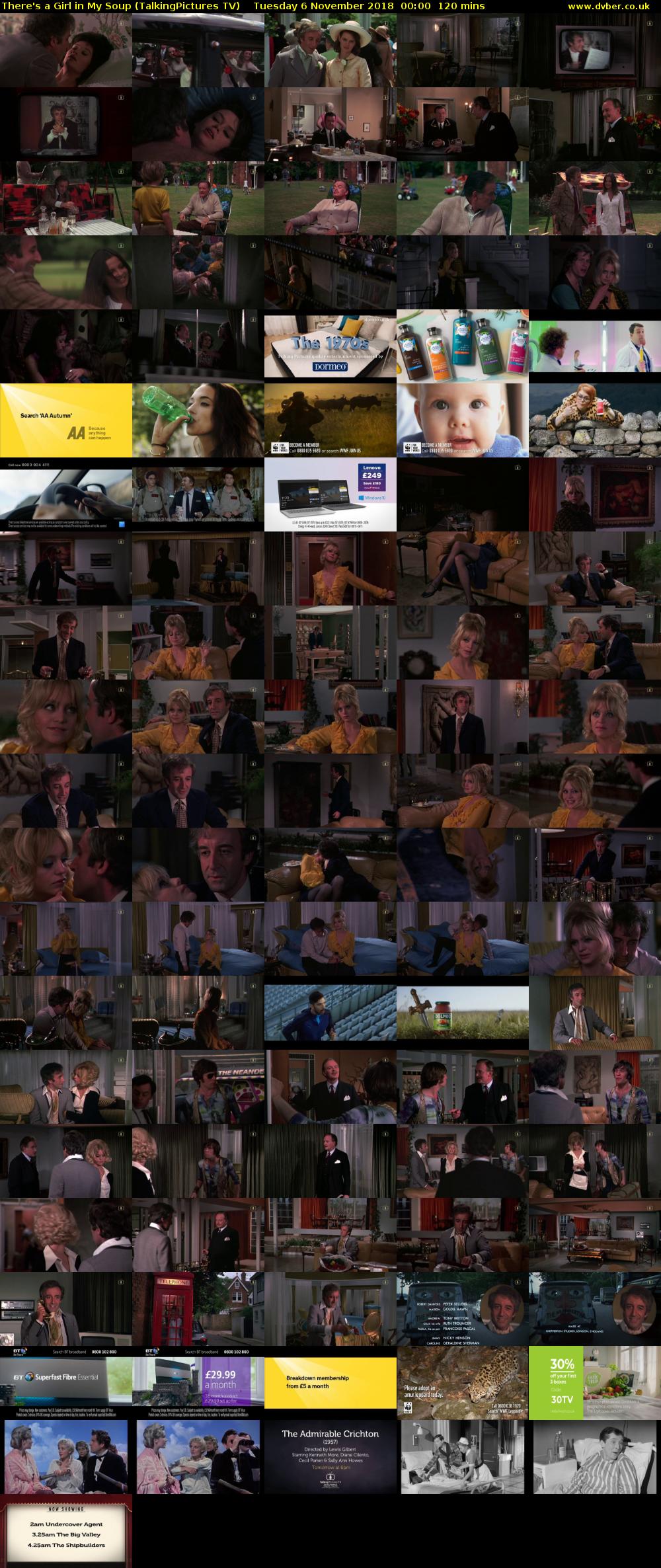 There's a Girl in My Soup (TalkingPictures TV) Tuesday 6 November 2018 00:00 - 02:00