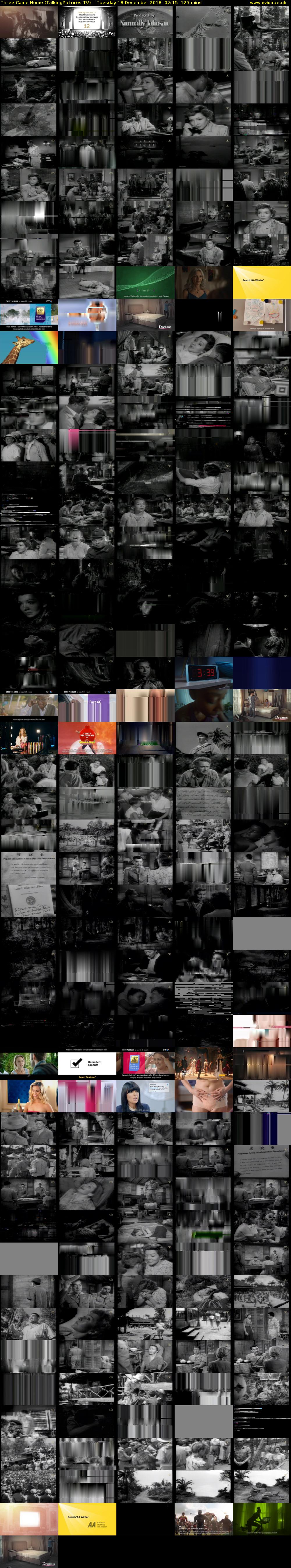 Three Came Home (TalkingPictures TV) Tuesday 18 December 2018 02:15 - 04:20