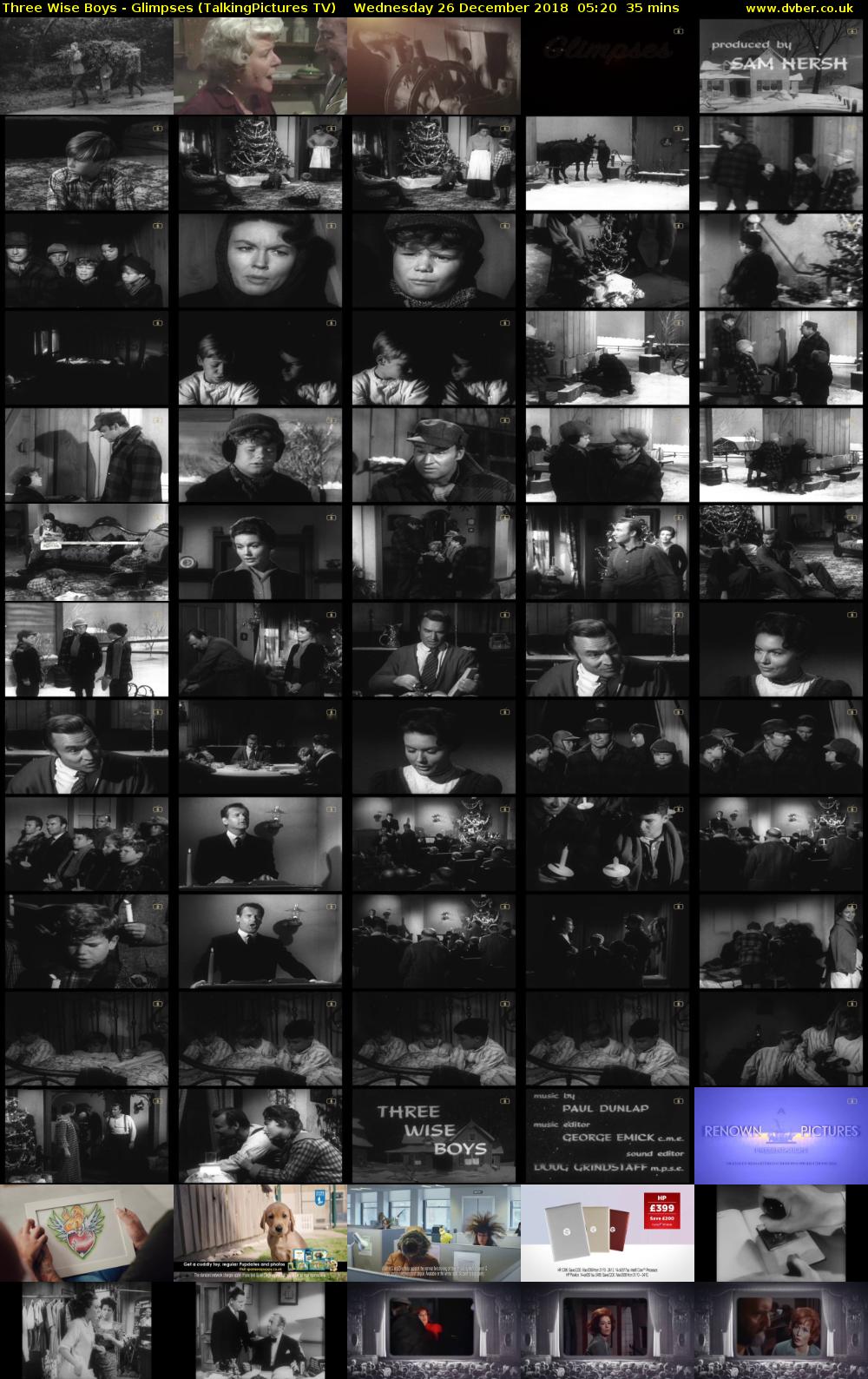 Three Wise Boys - Glimpses (TalkingPictures TV) Wednesday 26 December 2018 05:20 - 05:55