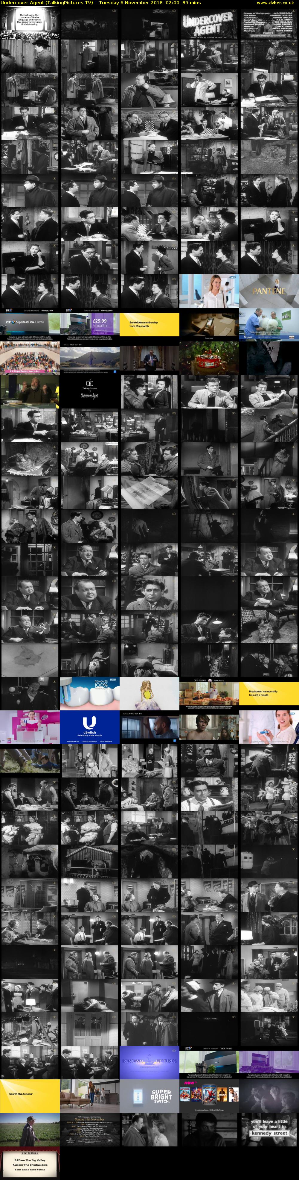 Undercover Agent (TalkingPictures TV) Tuesday 6 November 2018 02:00 - 03:25