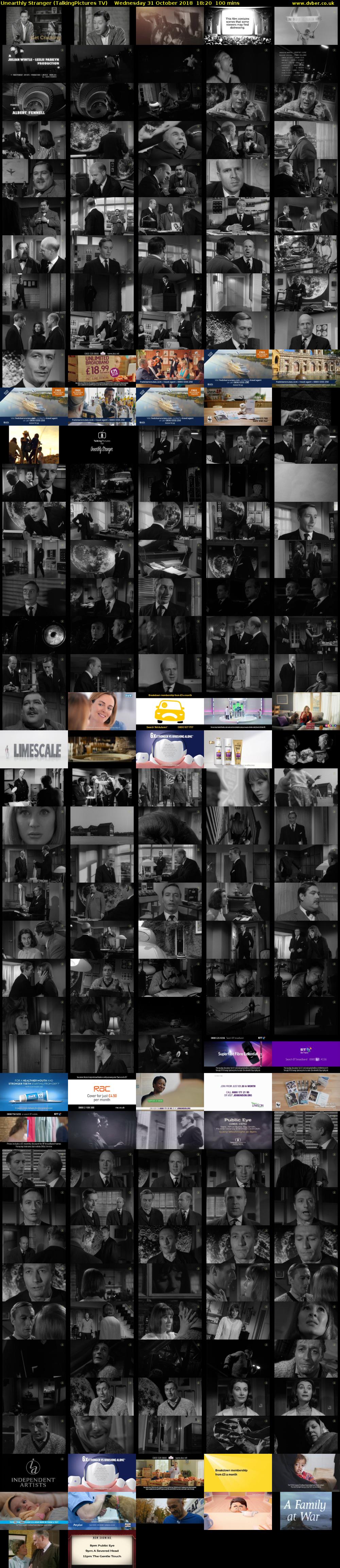 Unearthly Stranger (TalkingPictures TV) Wednesday 31 October 2018 18:20 - 20:00