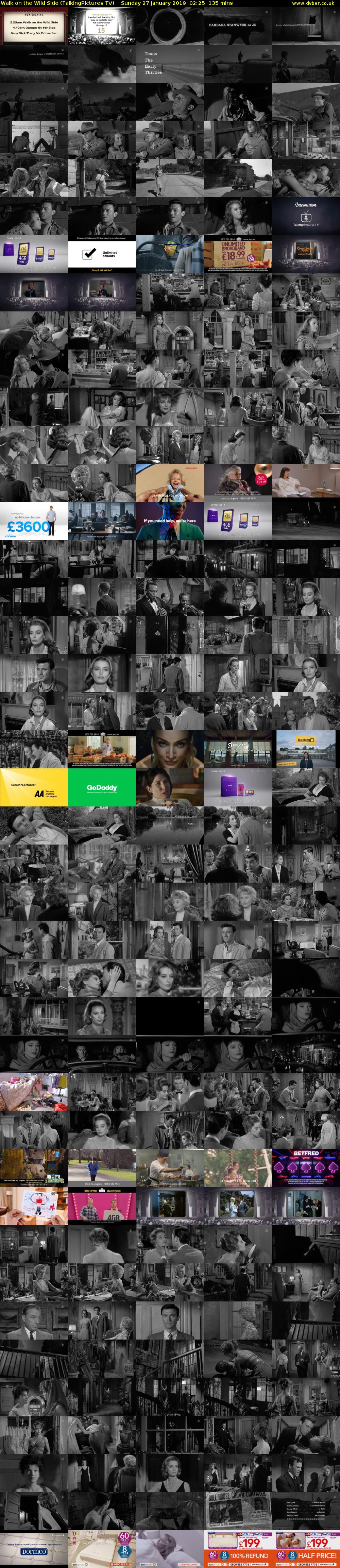 Walk on the Wild Side (TalkingPictures TV) Sunday 27 January 2019 02:25 - 04:40