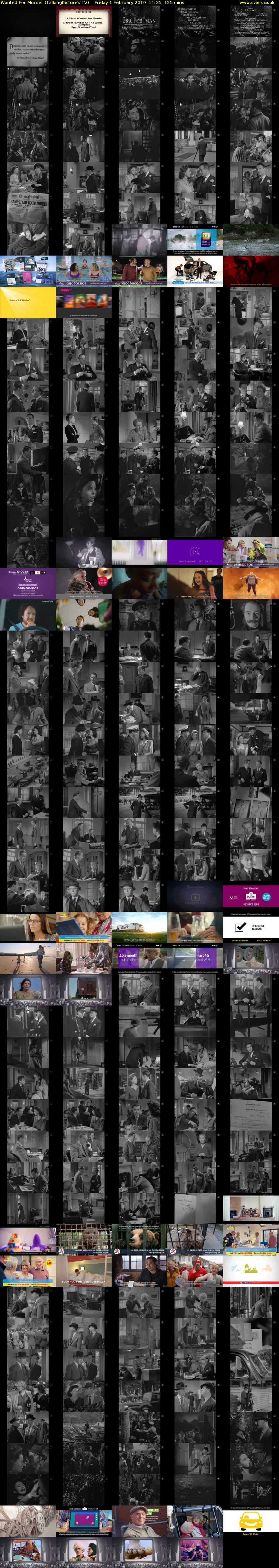 Wanted For Murder (TalkingPictures TV) Friday 1 February 2019 11:35 - 13:40