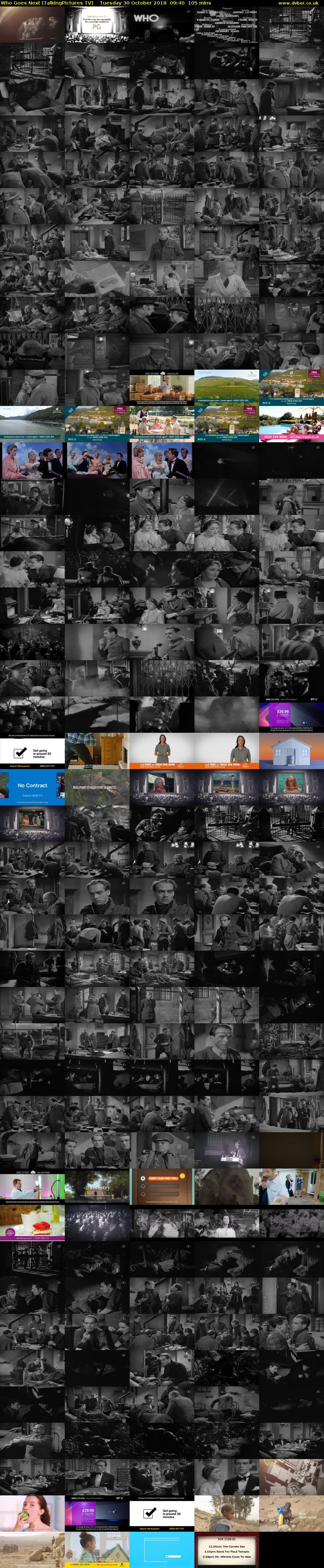 Who Goes Next (TalkingPictures TV) Tuesday 30 October 2018 09:40 - 11:25