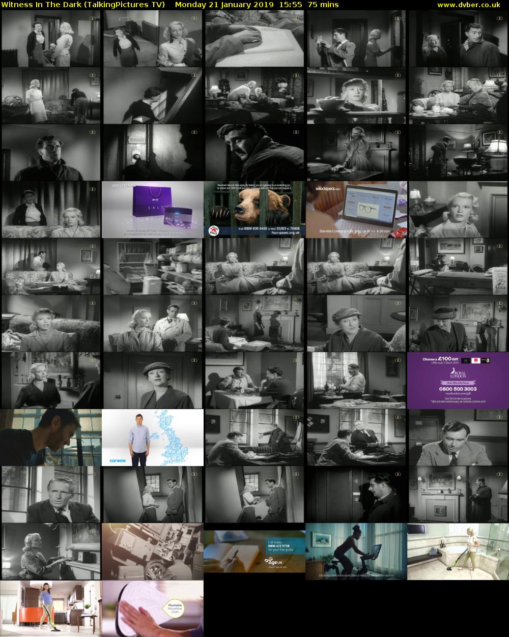 Witness In The Dark (TalkingPictures TV) Monday 21 January 2019 15:55 - 17:10