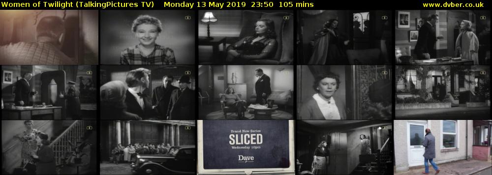 Women of Twilight (TalkingPictures TV) Monday 13 May 2019 23:50 - 01:35