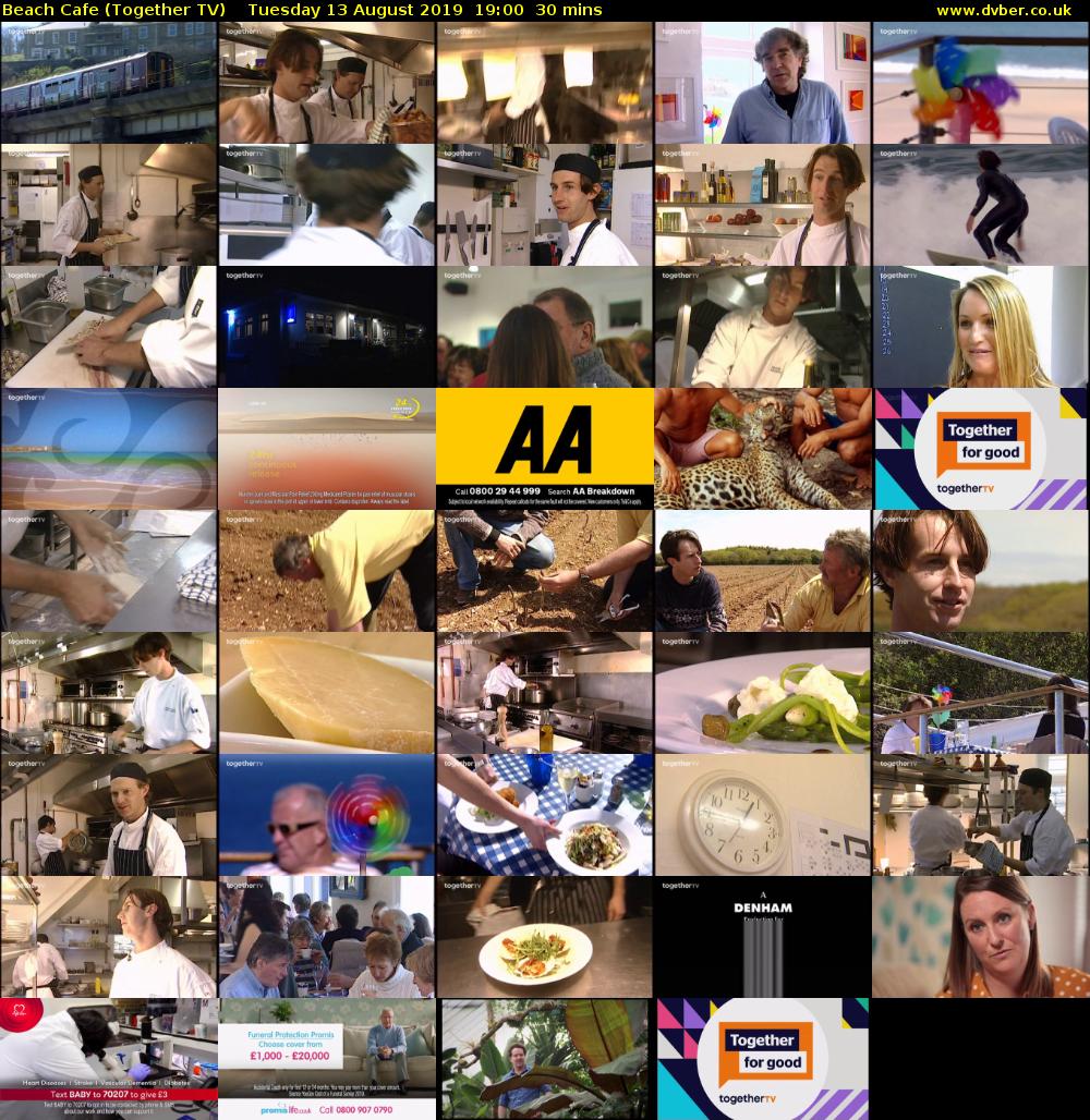 Beach Cafe (Together TV) Tuesday 13 August 2019 19:00 - 19:30