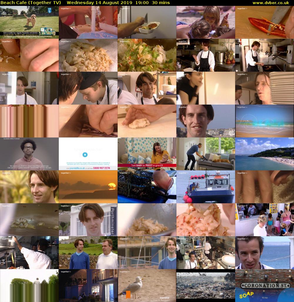 Beach Cafe (Together TV) Wednesday 14 August 2019 19:00 - 19:30