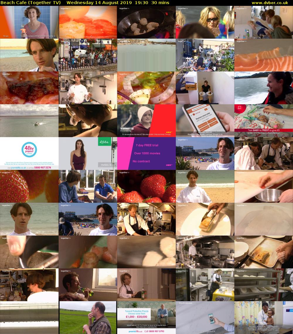 Beach Cafe (Together TV) Wednesday 14 August 2019 19:30 - 20:00