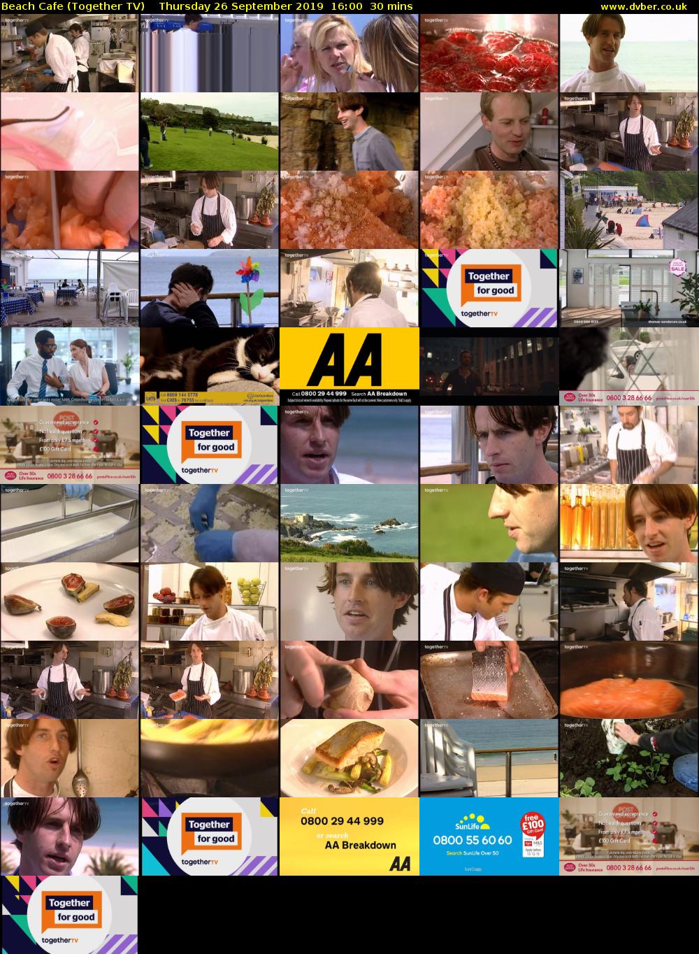 Beach Cafe (Together TV) Thursday 26 September 2019 16:00 - 16:30