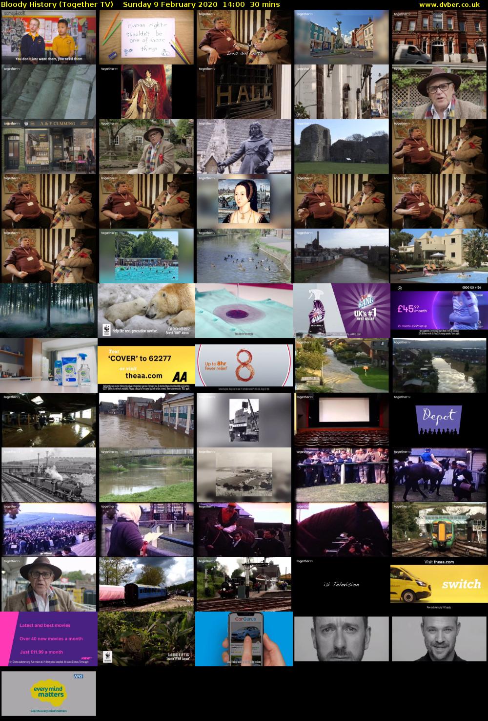 Bloody History (Together TV) Sunday 9 February 2020 14:00 - 14:30