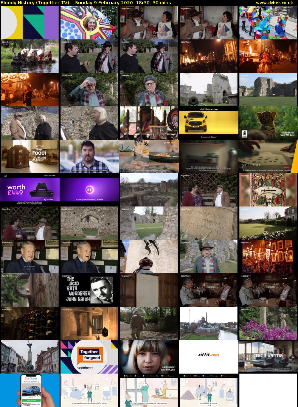 Bloody History (Together TV) Sunday 9 February 2020 18:30 - 19:00