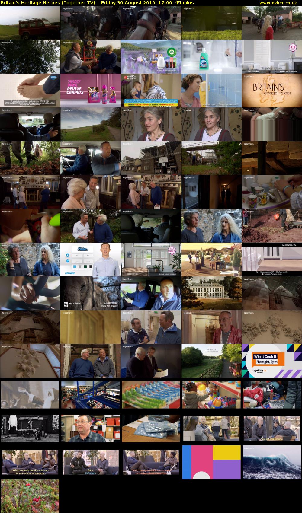 Britain's Heritage Heroes (Together TV) Friday 30 August 2019 17:00 - 17:45