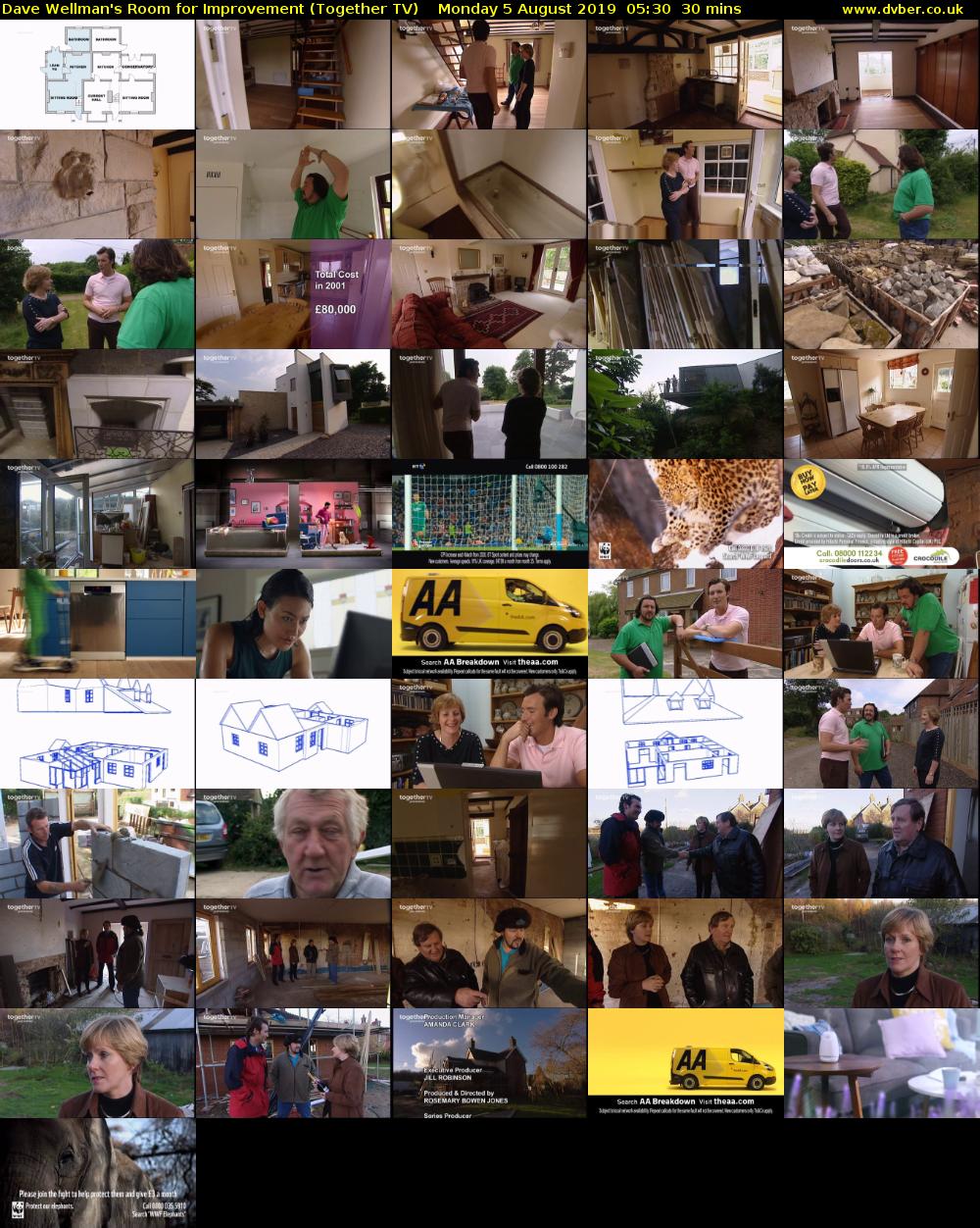 Dave Wellman's Room for Improvement (Together TV) Monday 5 August 2019 05:30 - 06:00