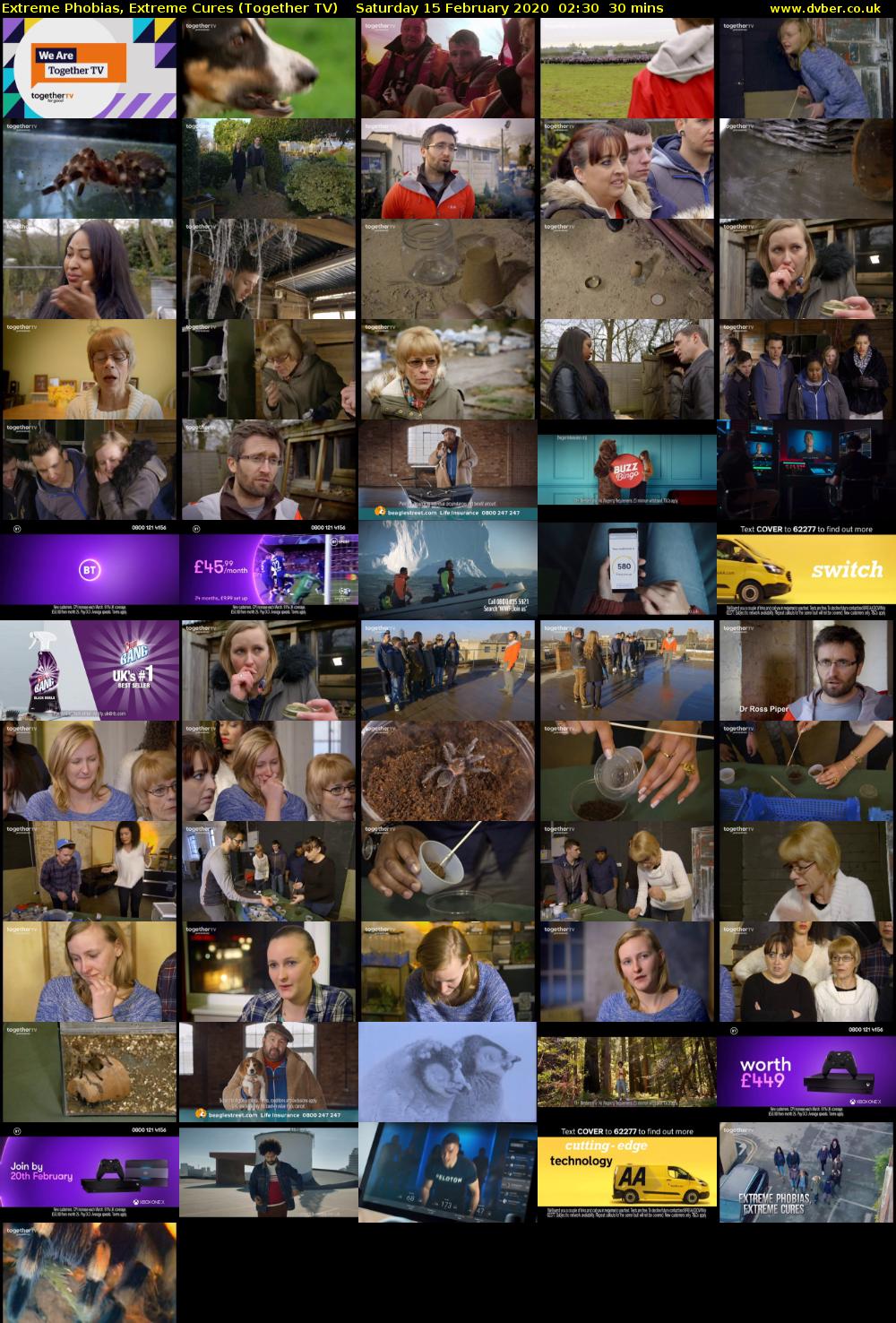 Extreme Phobias, Extreme Cures (Together TV) Saturday 15 February 2020 02:30 - 03:00