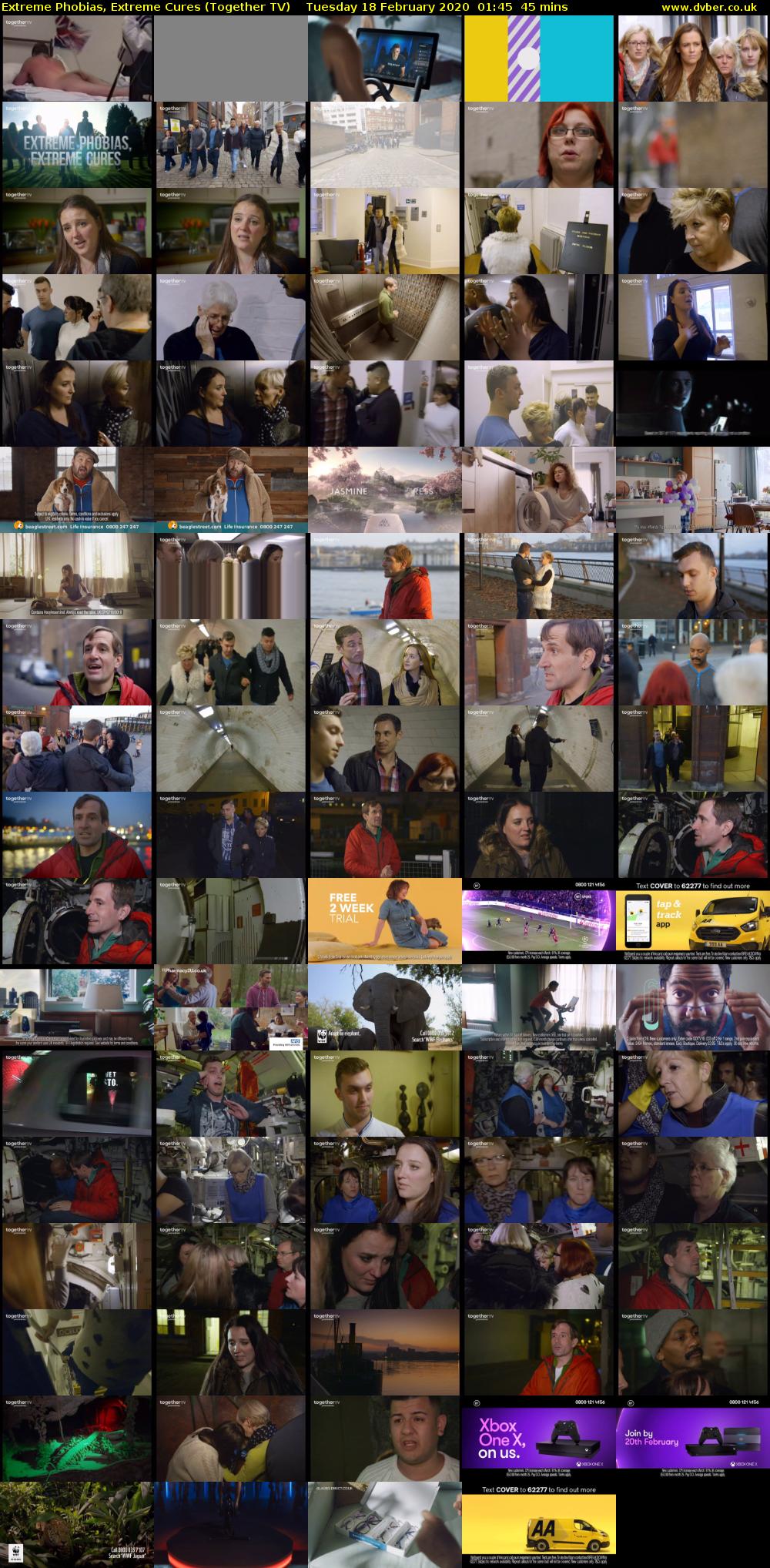 Extreme Phobias, Extreme Cures (Together TV) Tuesday 18 February 2020 01:45 - 02:30