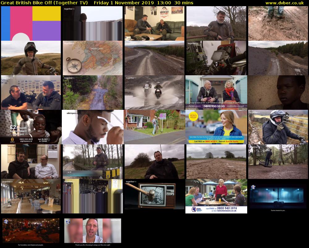 Great British Bike Off (Together TV) Friday 1 November 2019 13:00 - 13:30