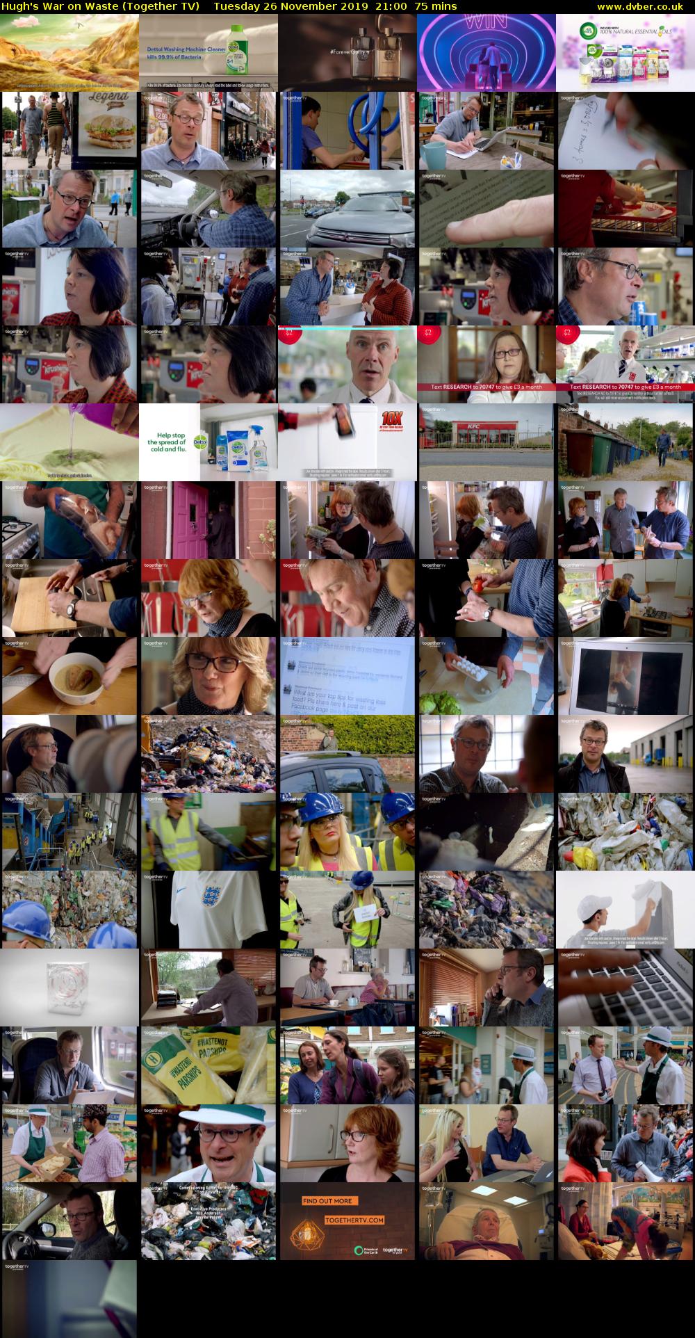 Hugh's War on Waste (Together TV) Tuesday 26 November 2019 21:00 - 22:15