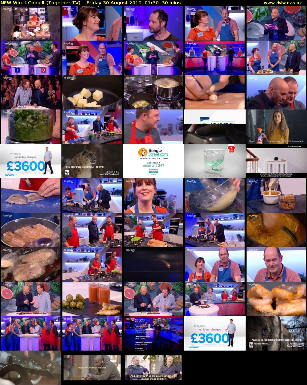 NEW Win It Cook It (Together TV) Friday 30 August 2019 01:30 - 02:00