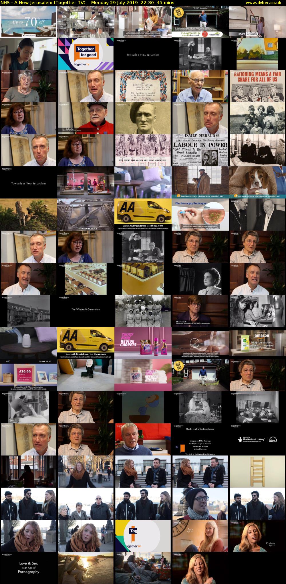 NHS - A New Jerusalem (Together TV) Monday 29 July 2019 22:30 - 23:15