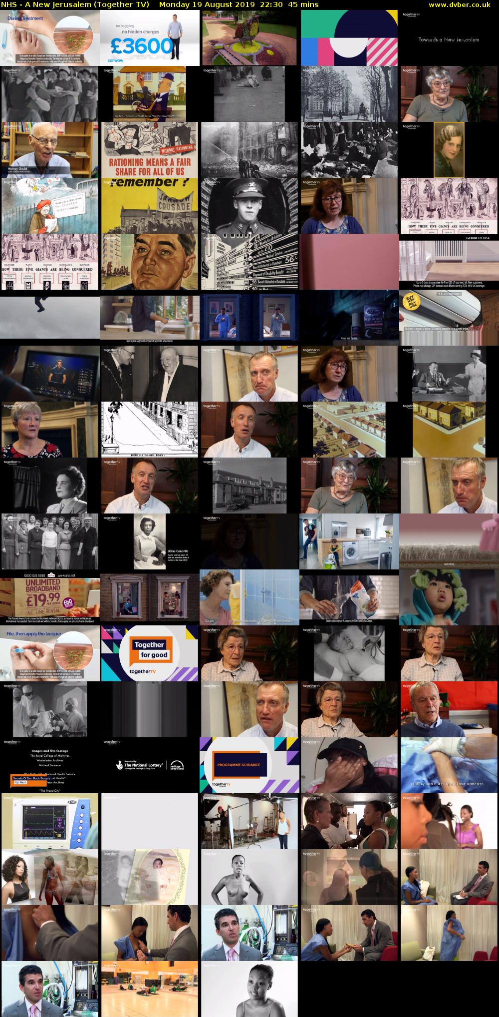 NHS - A New Jerusalem (Together TV) Monday 19 August 2019 22:30 - 23:15