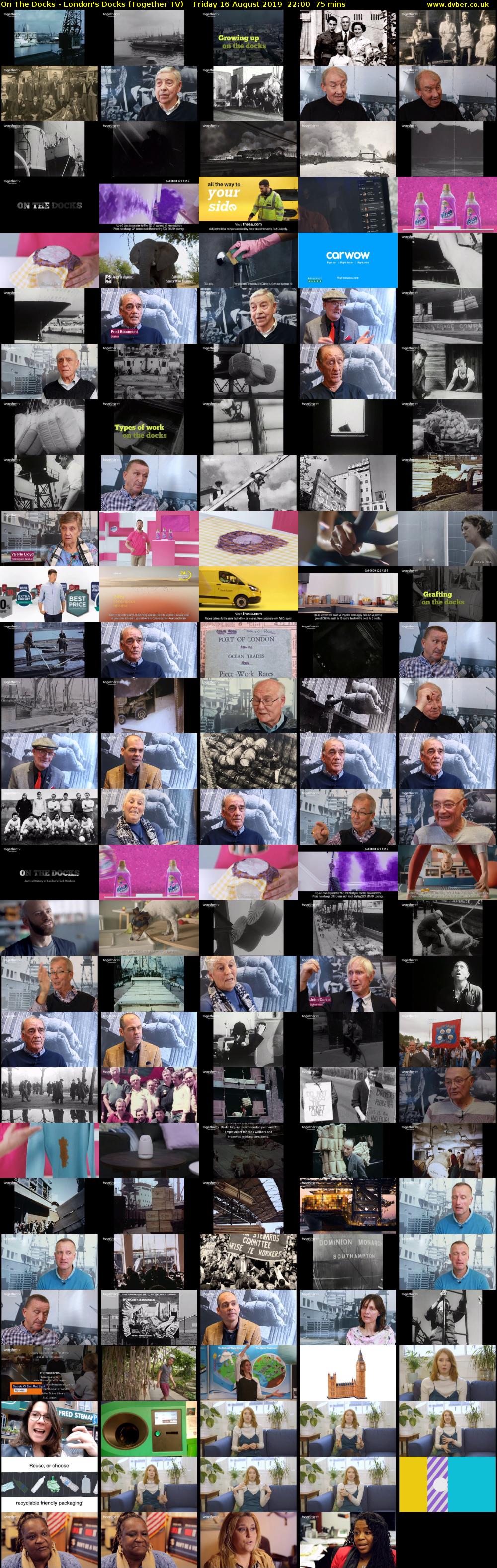 On The Docks - London's Docks (Together TV) Friday 16 August 2019 22:00 - 23:15