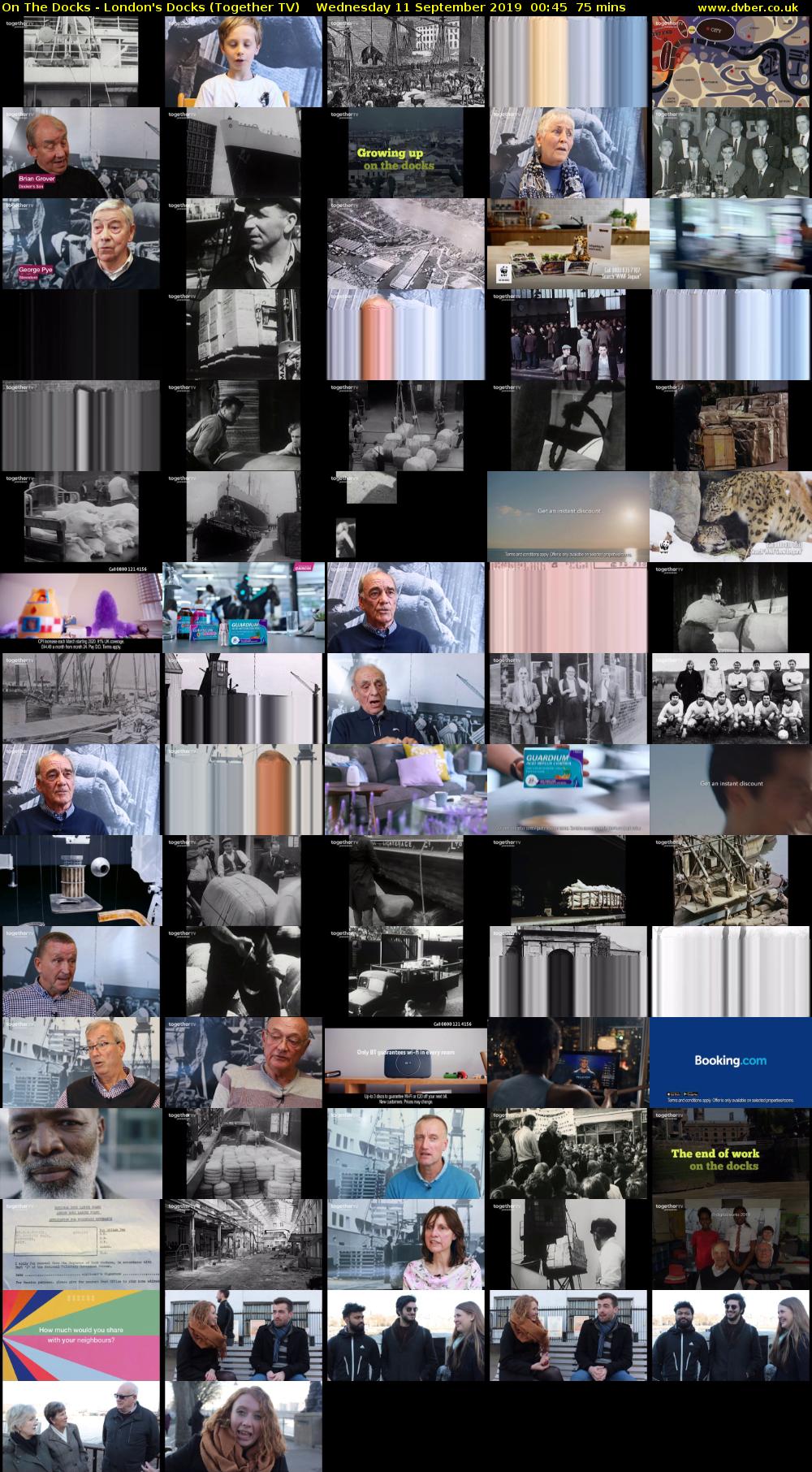 On The Docks - London's Docks (Together TV) Wednesday 11 September 2019 00:45 - 02:00