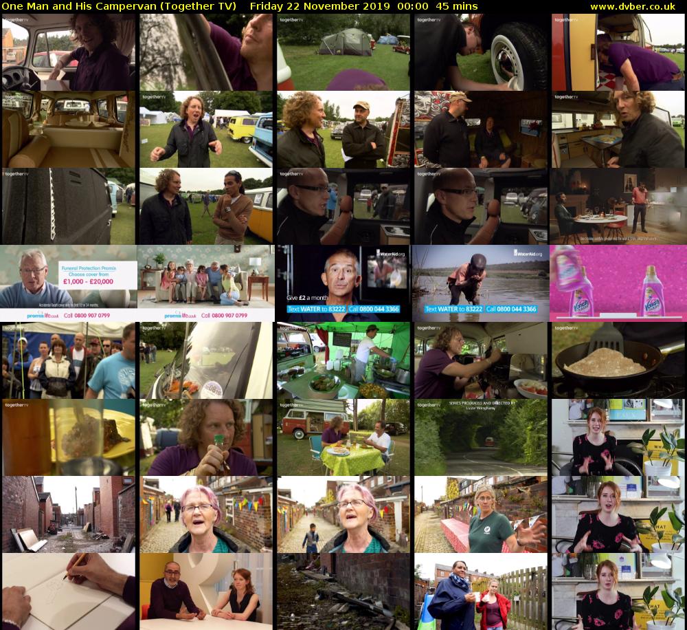 One Man and His Campervan (Together TV) Friday 22 November 2019 00:00 - 00:45