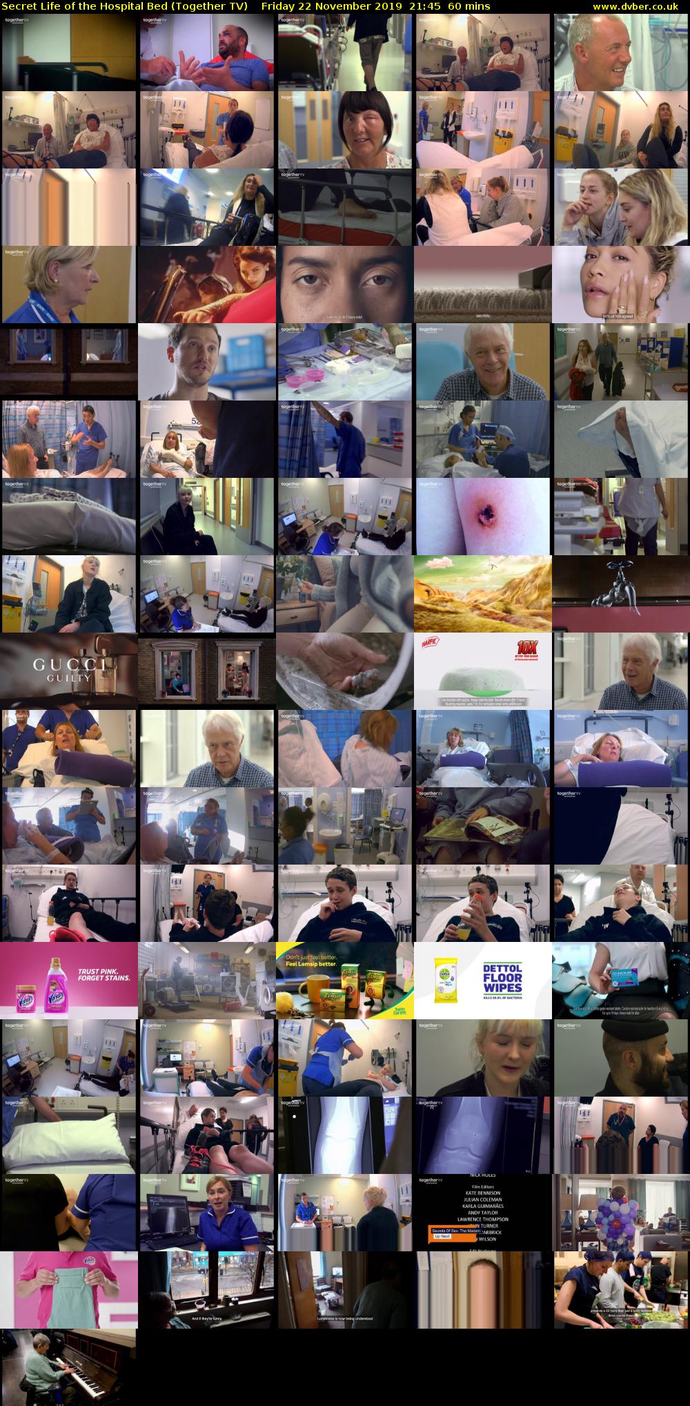 Secret Life of the Hospital Bed (Together TV) Friday 22 November 2019 21:45 - 22:45