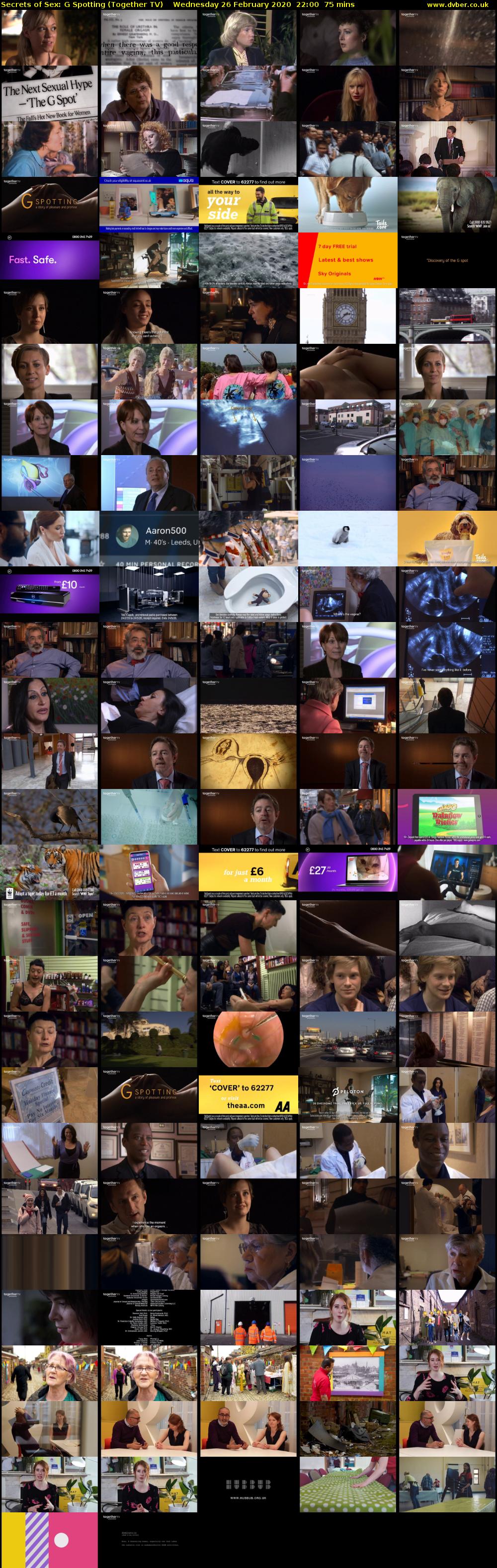 Secrets of Sex: G Spotting (Together TV) Wednesday 26 February 2020 22:00 - 23:15
