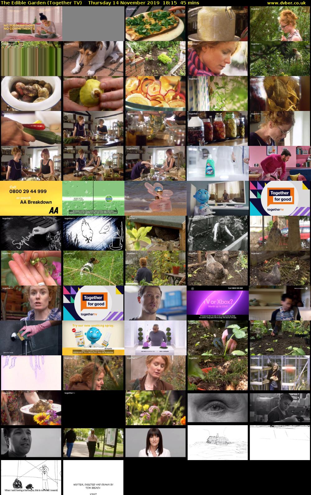 The Edible Garden (Together TV) Thursday 14 November 2019 18:15 - 19:00