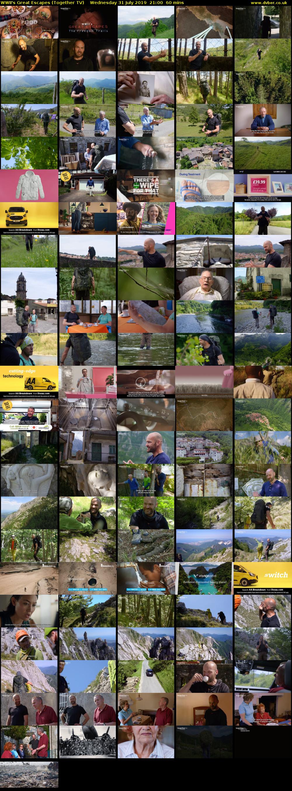 WWII's Great Escapes (Together TV) Wednesday 31 July 2019 21:00 - 22:00