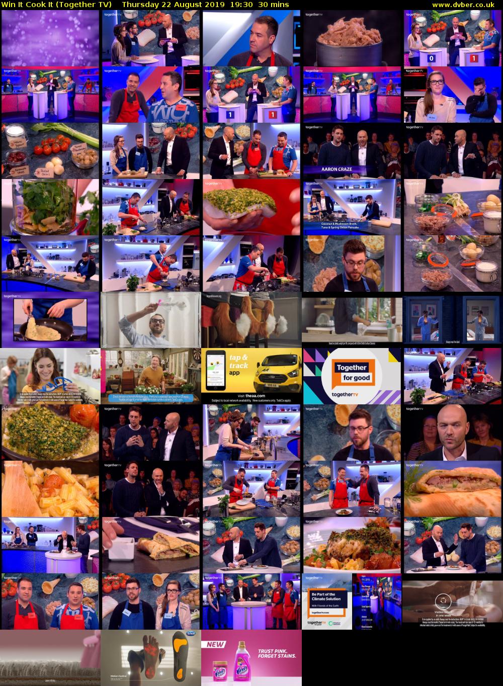 Win It Cook It (Together TV) Thursday 22 August 2019 19:30 - 20:00
