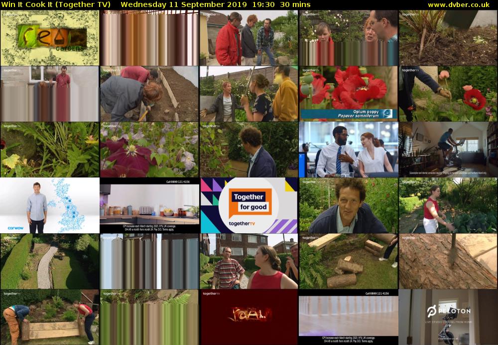 Win It Cook It (Together TV) Wednesday 11 September 2019 19:30 - 20:00