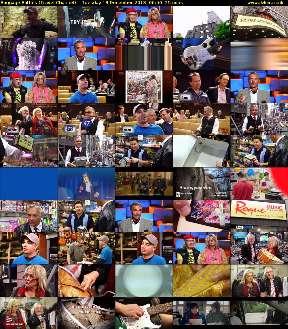 Baggage Battles (Travel Channel) Tuesday 18 December 2018 06:50 - 07:15