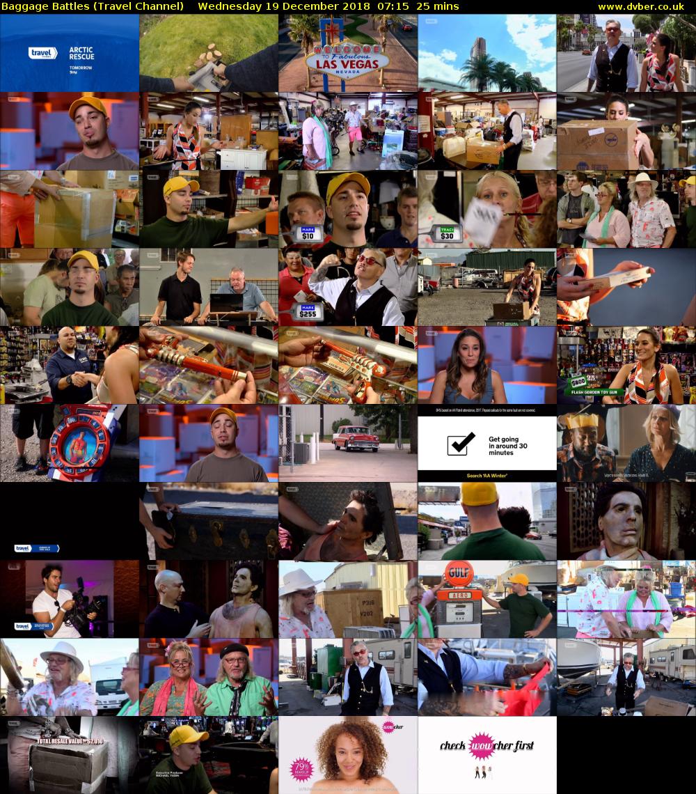 Baggage Battles (Travel Channel) Wednesday 19 December 2018 07:15 - 07:40