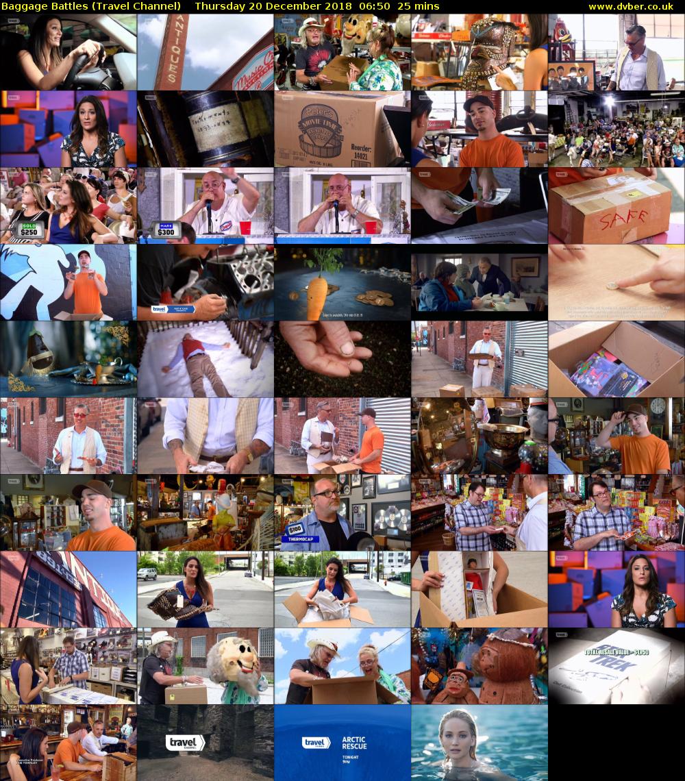 Baggage Battles (Travel Channel) Thursday 20 December 2018 06:50 - 07:15