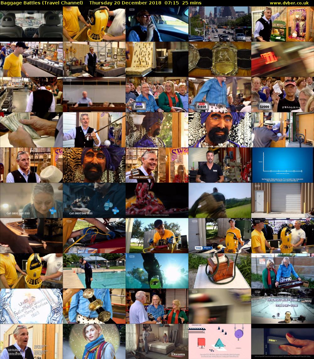 Baggage Battles (Travel Channel) Thursday 20 December 2018 07:15 - 07:40