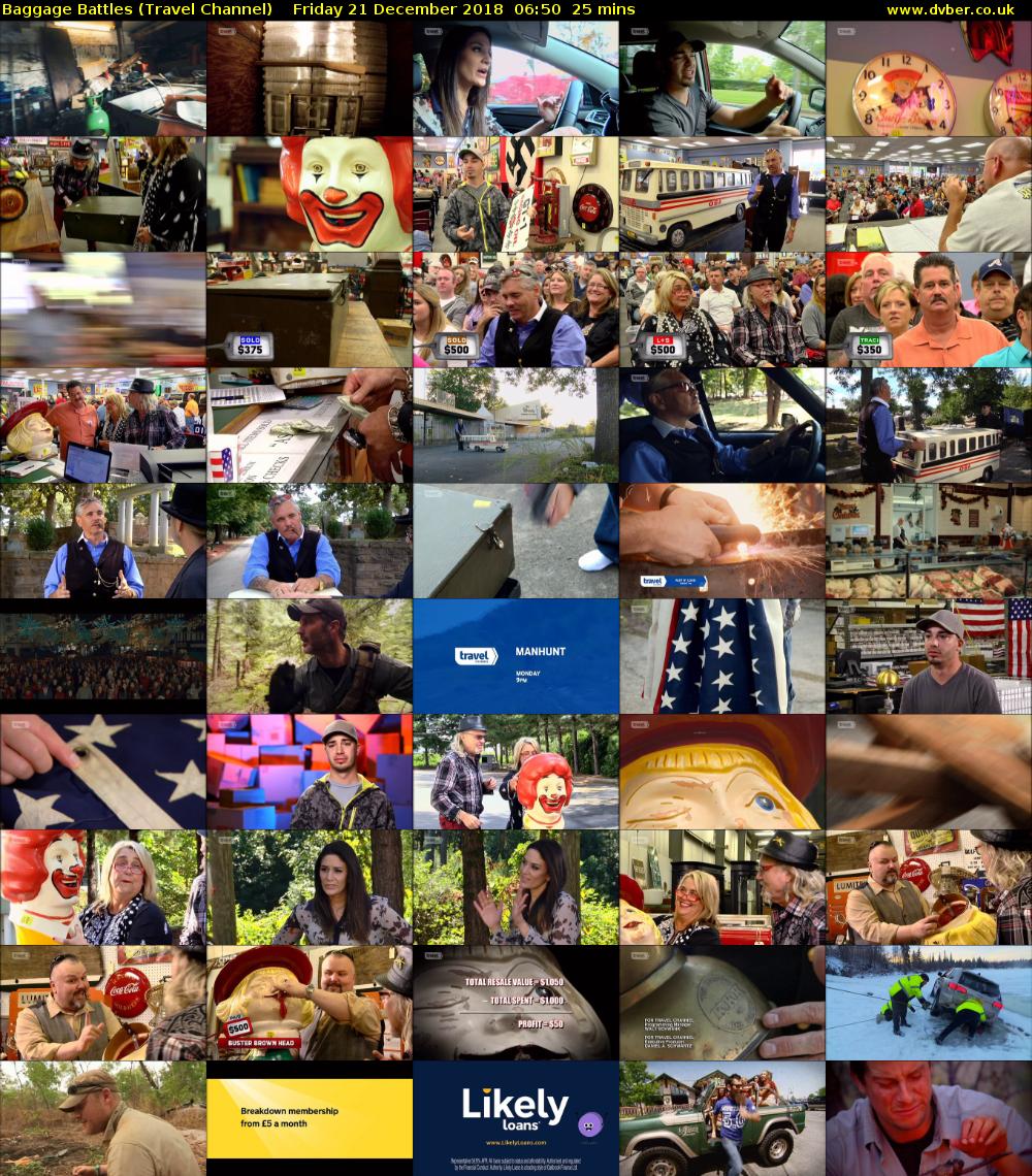 Baggage Battles (Travel Channel) Friday 21 December 2018 06:50 - 07:15