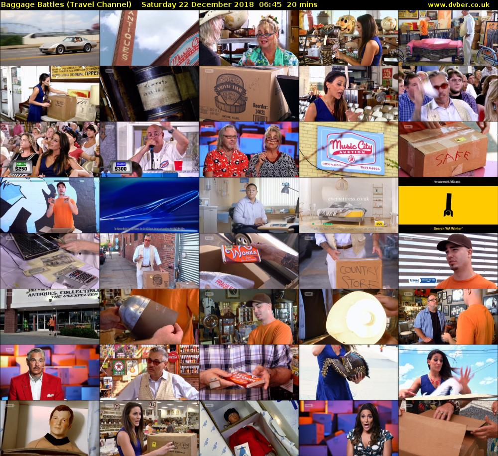 Baggage Battles (Travel Channel) Saturday 22 December 2018 06:45 - 07:05