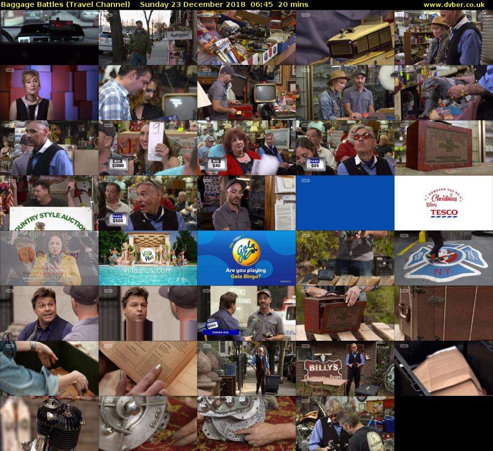 Baggage Battles (Travel Channel) Sunday 23 December 2018 06:45 - 07:05