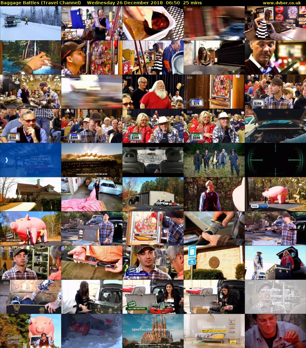 Baggage Battles (Travel Channel) Wednesday 26 December 2018 06:50 - 07:15