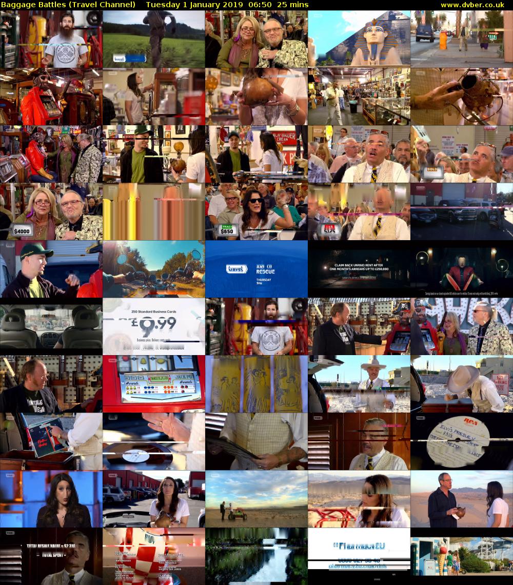 Baggage Battles (Travel Channel) Tuesday 1 January 2019 06:50 - 07:15