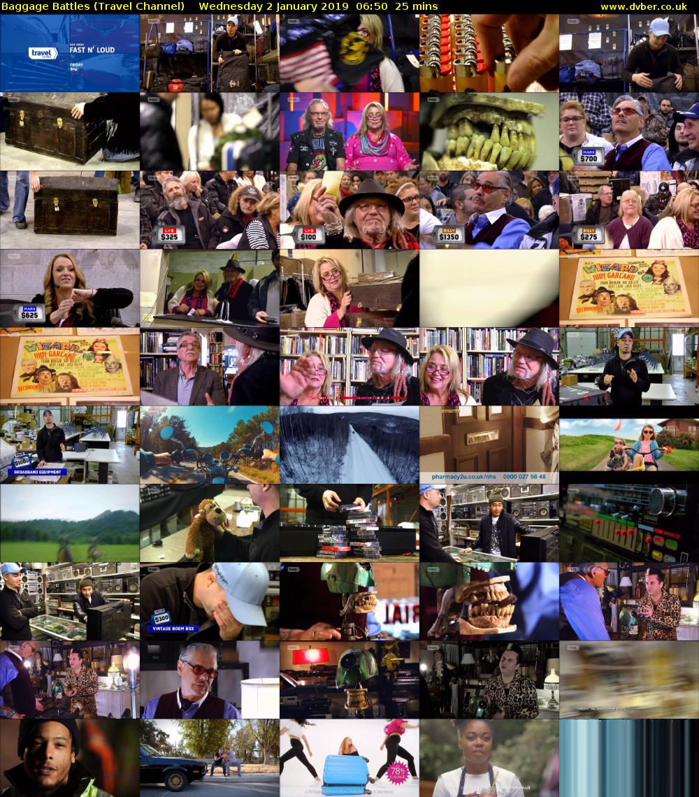 Baggage Battles (Travel Channel) Wednesday 2 January 2019 06:50 - 07:15