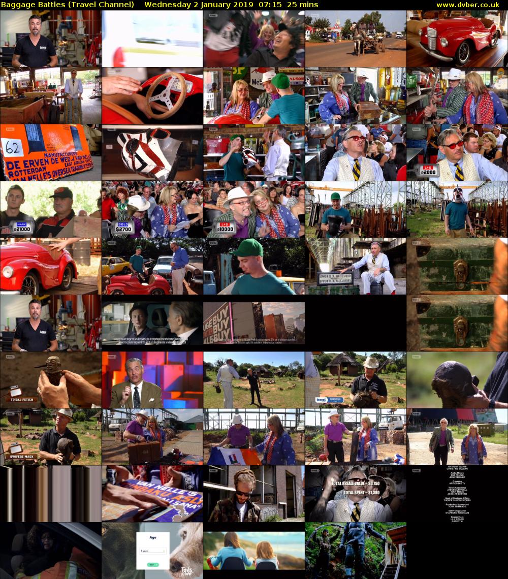 Baggage Battles (Travel Channel) Wednesday 2 January 2019 07:15 - 07:40