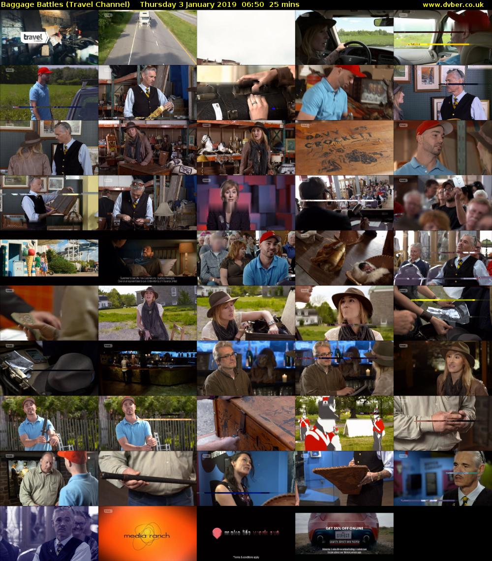 Baggage Battles (Travel Channel) Thursday 3 January 2019 06:50 - 07:15