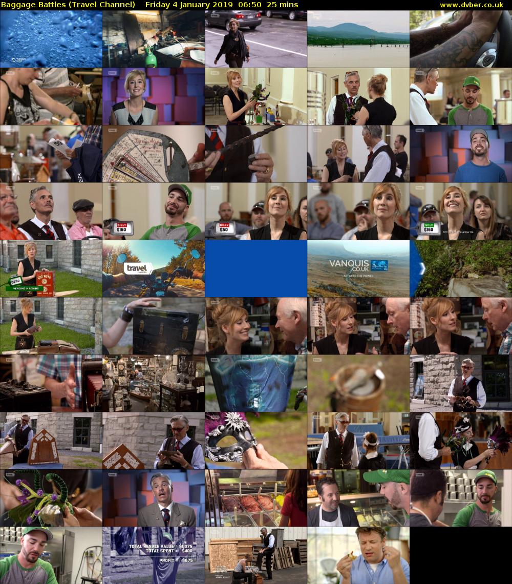 Baggage Battles (Travel Channel) Friday 4 January 2019 06:50 - 07:15